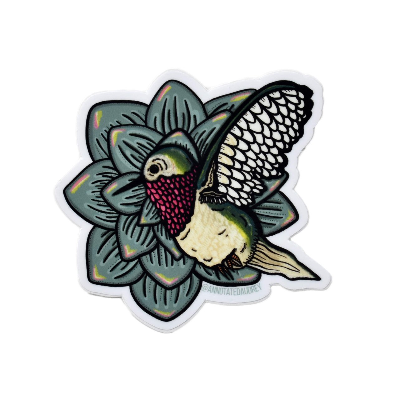 Sticker on white background