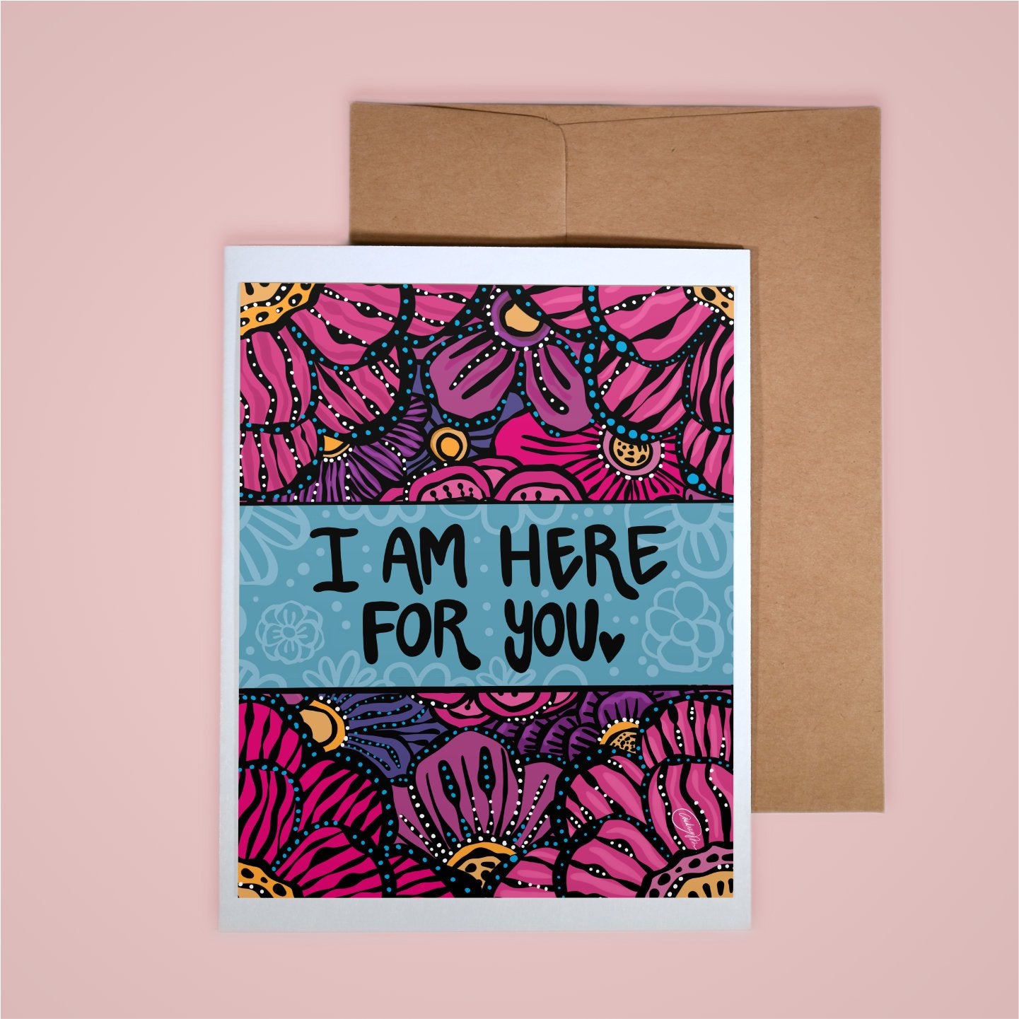 Card on white background