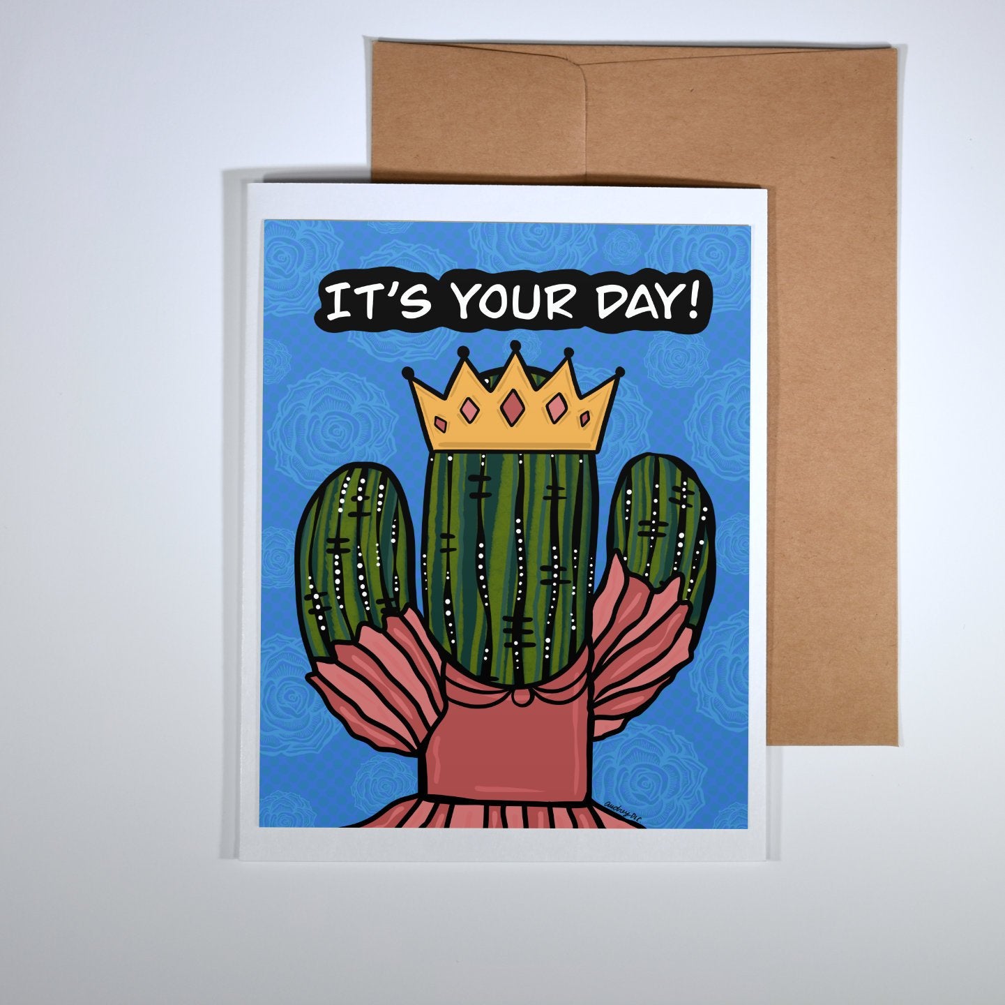 Card on white background