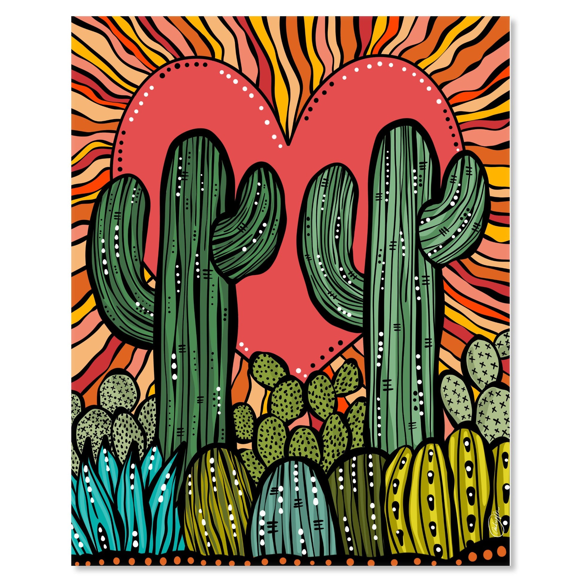 Art print on white with shadow