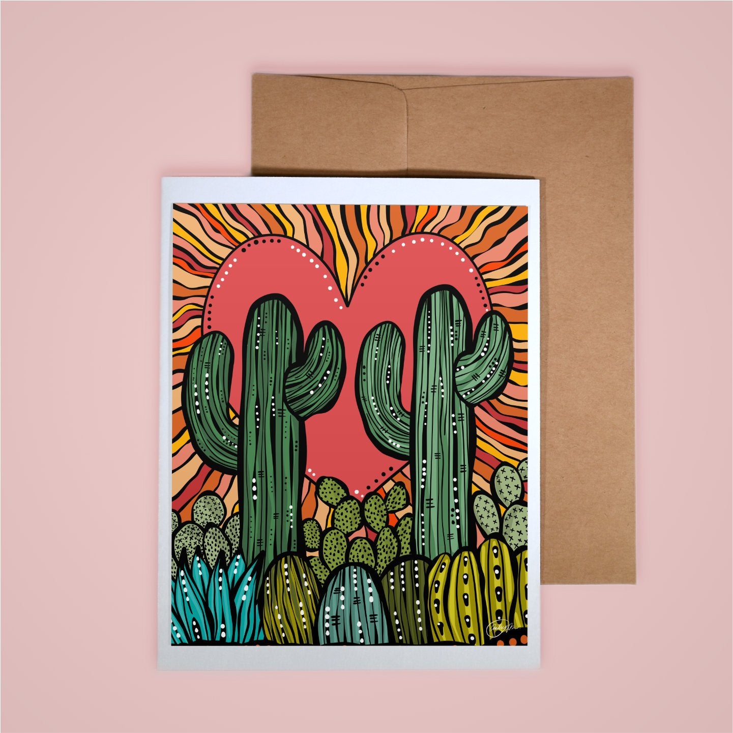 Card on white background