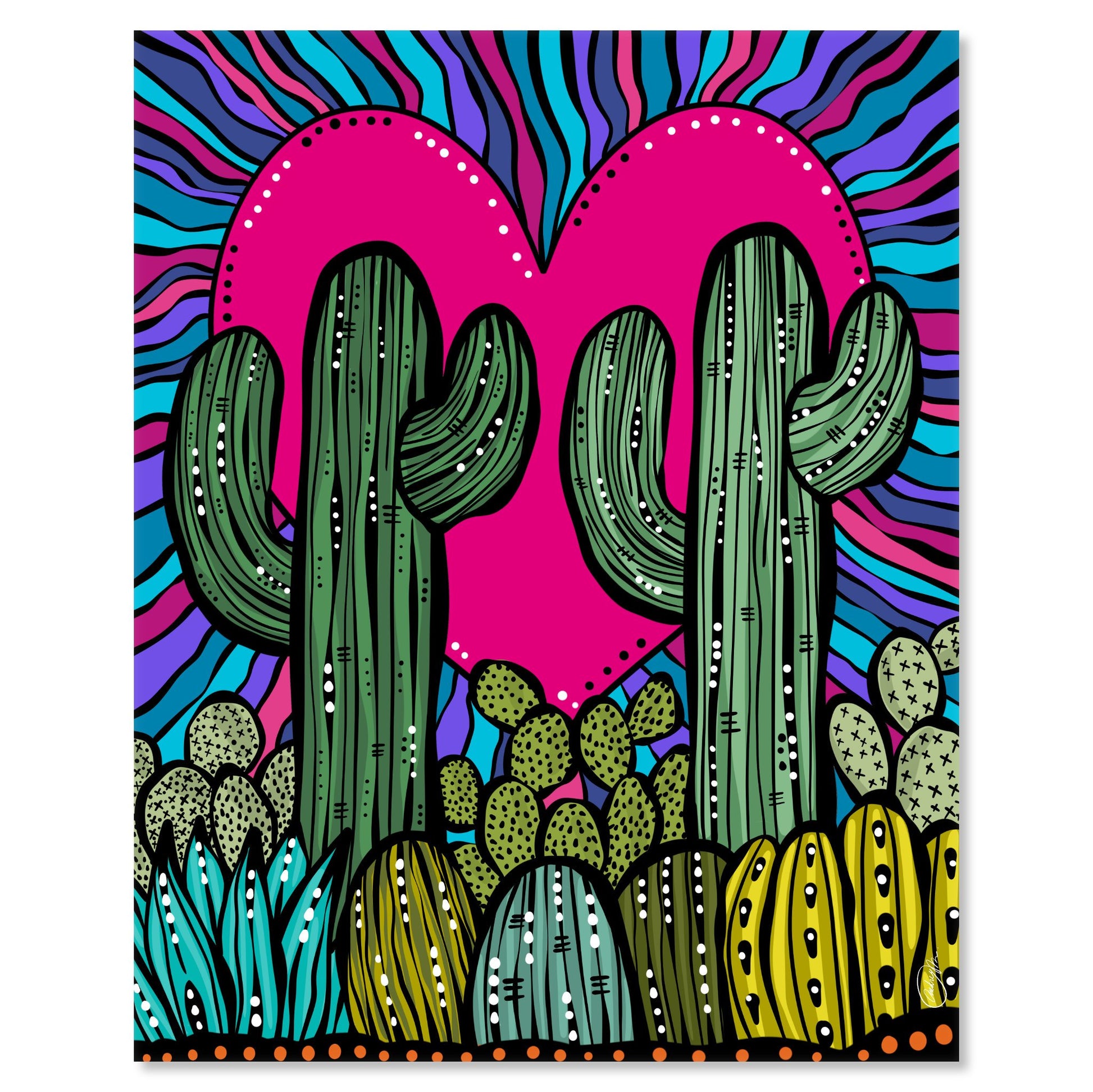 Art print on white with shadow