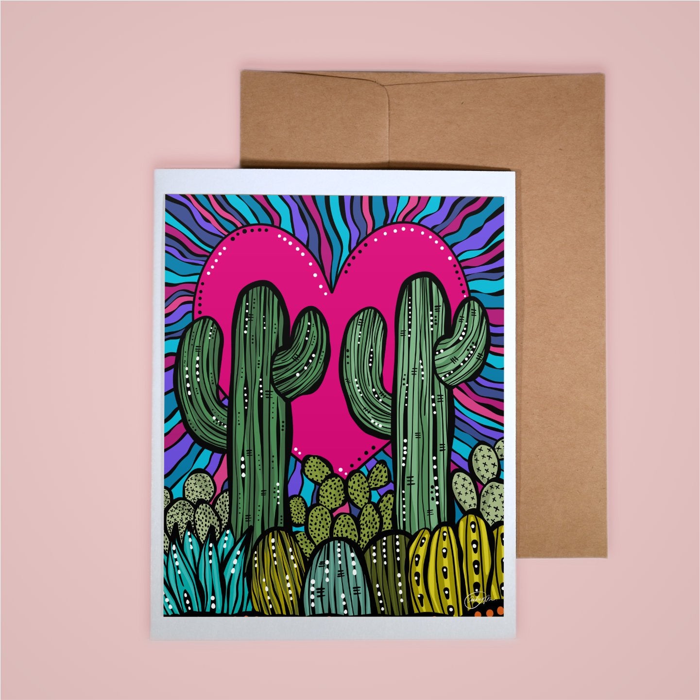 Card on white background