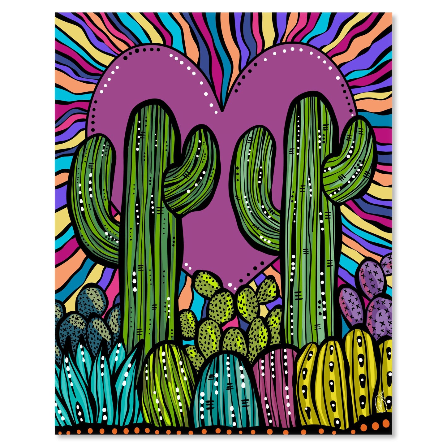 Art print on white with shadow