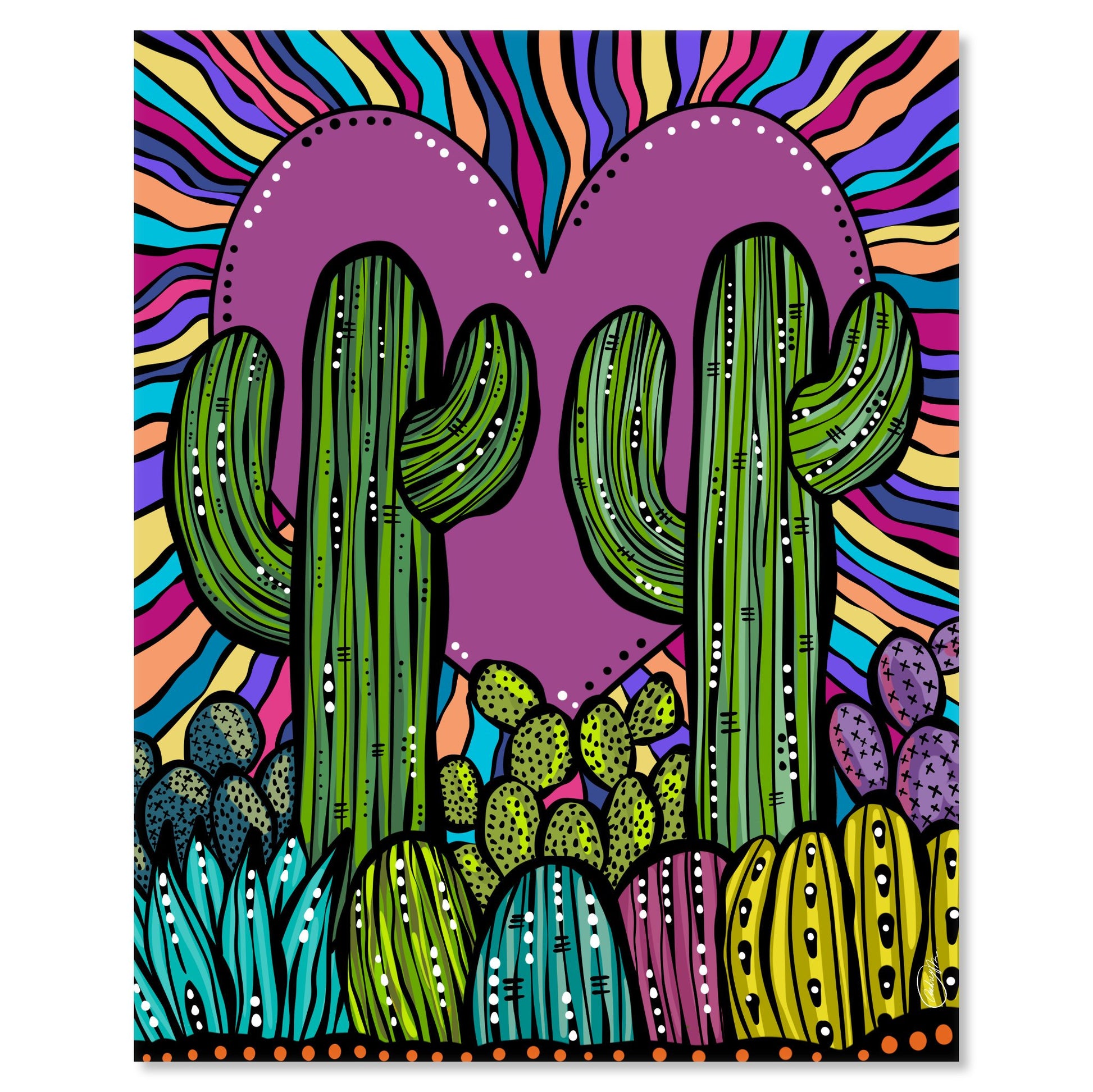 Art print on white with shadow