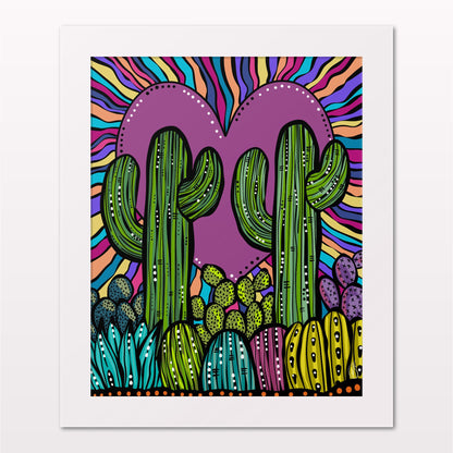 Art print in white frame on white wall