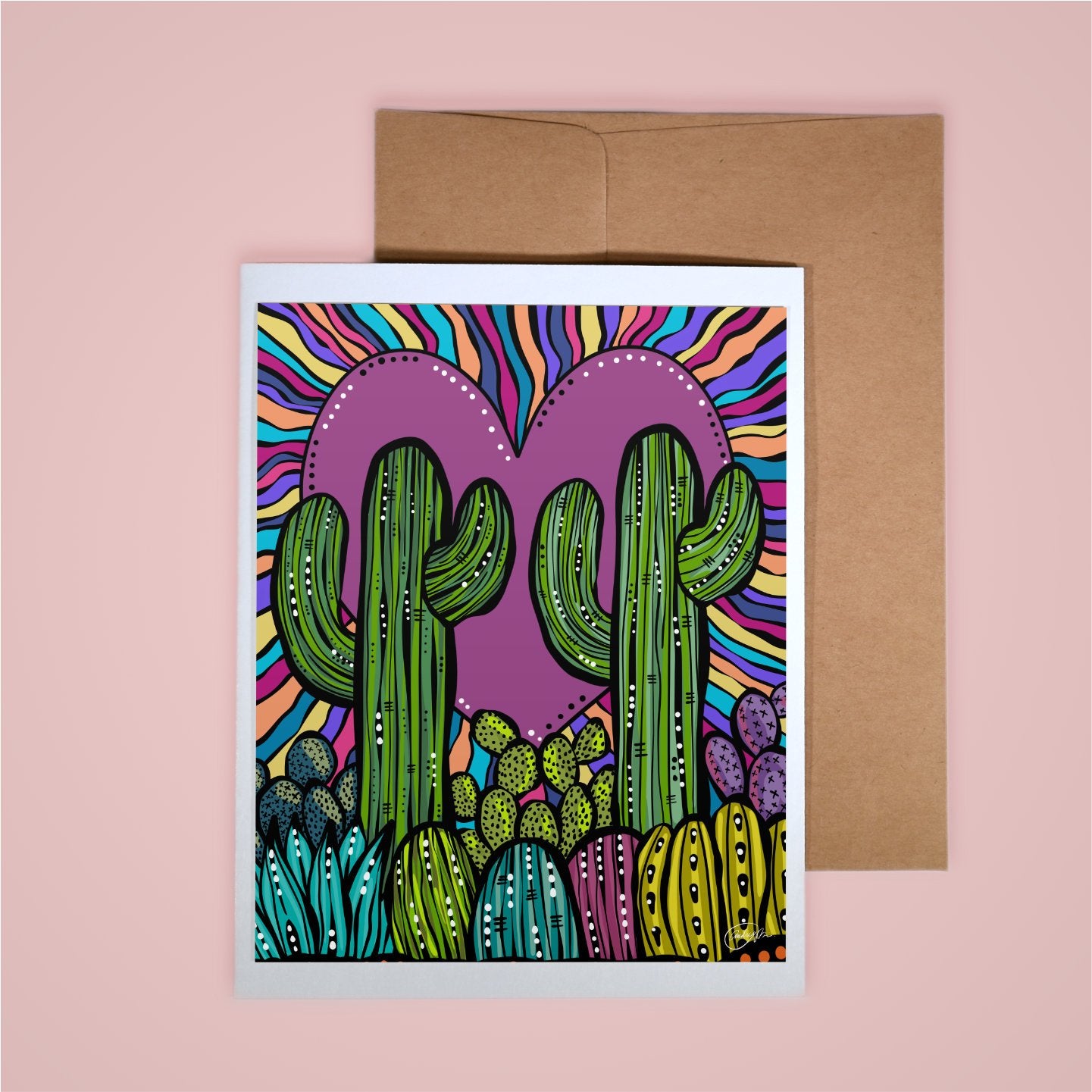 Card on white background