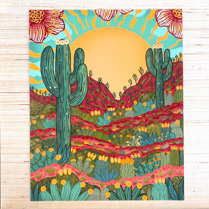Art print on white with shadow