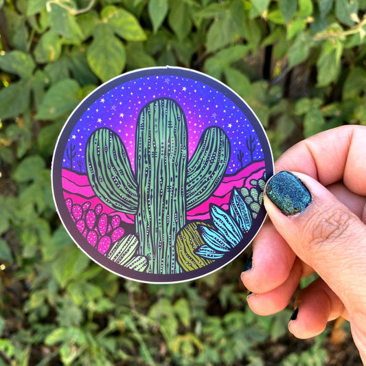 Sticker - Midnight Saguaro