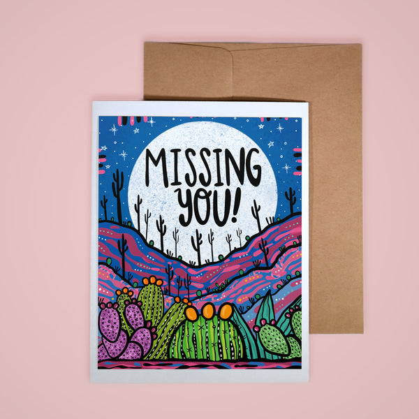 Card - Missing You Pink Desert
