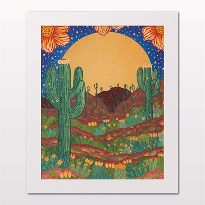 Art print in white frame on white wall