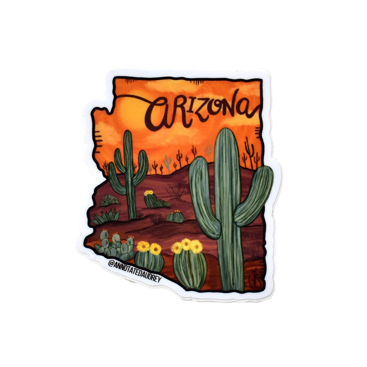 Sticker on white background
