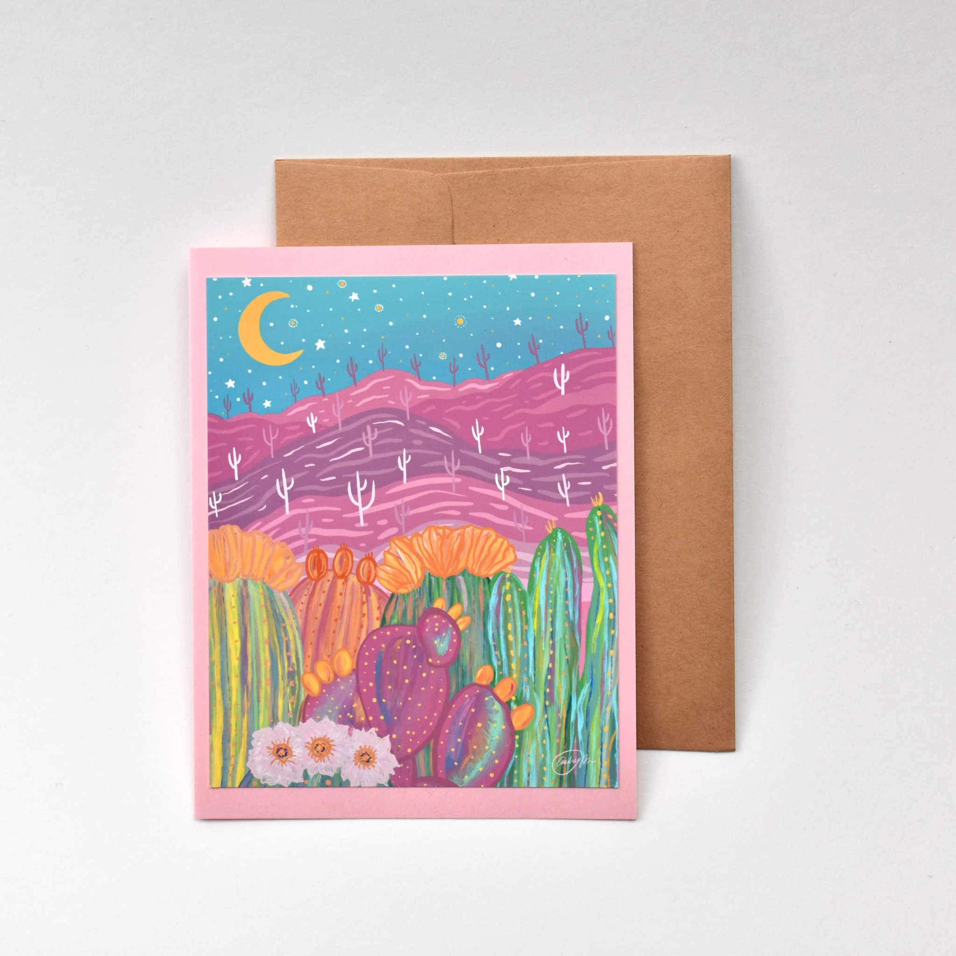 Card on white background