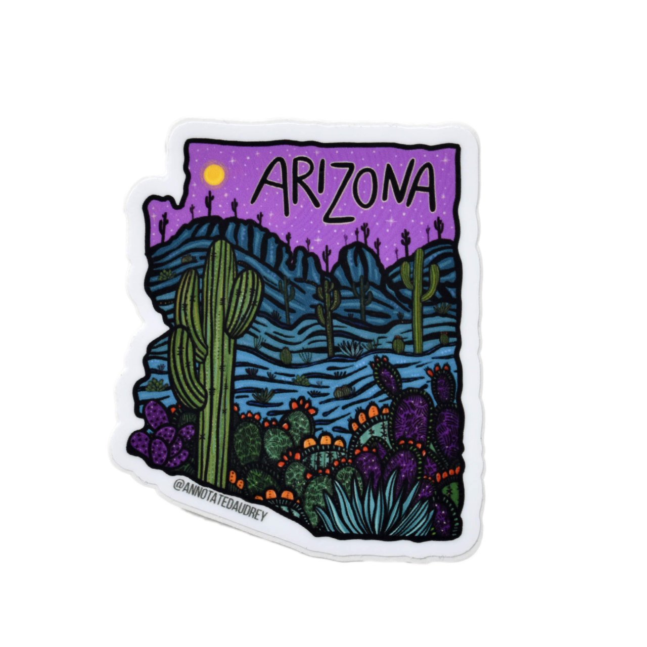 Sticker on white background