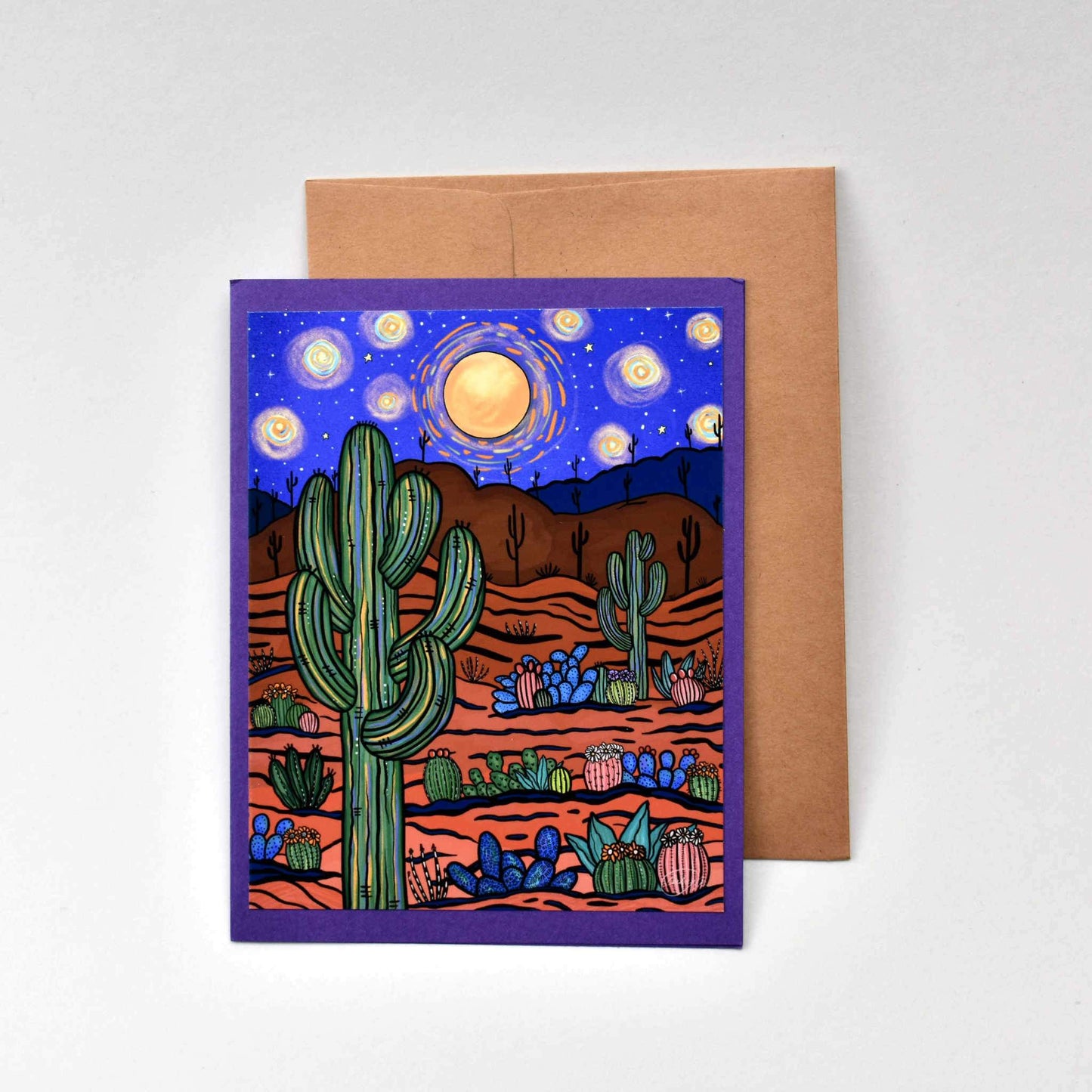 Card on white background