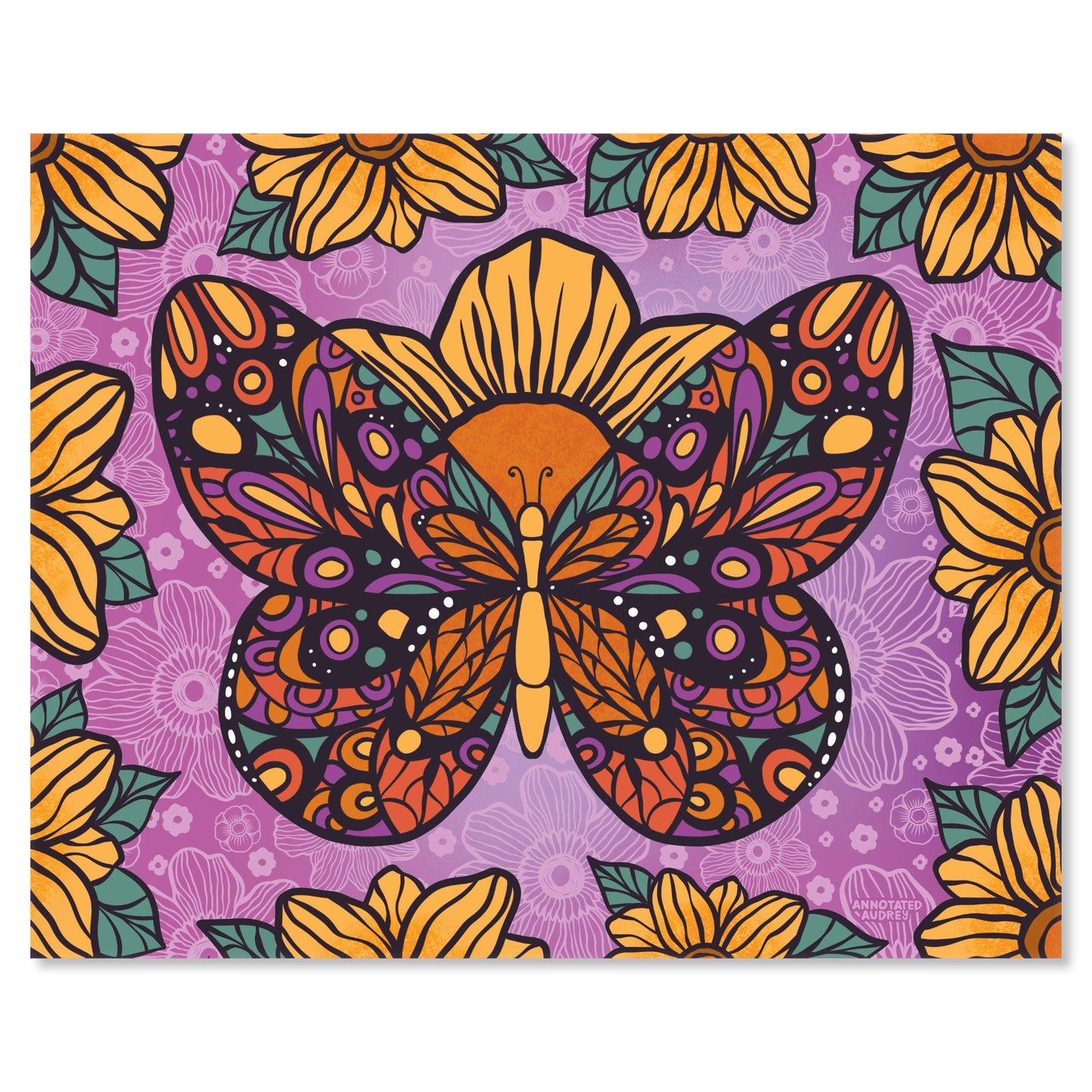 Art print on white with shadow