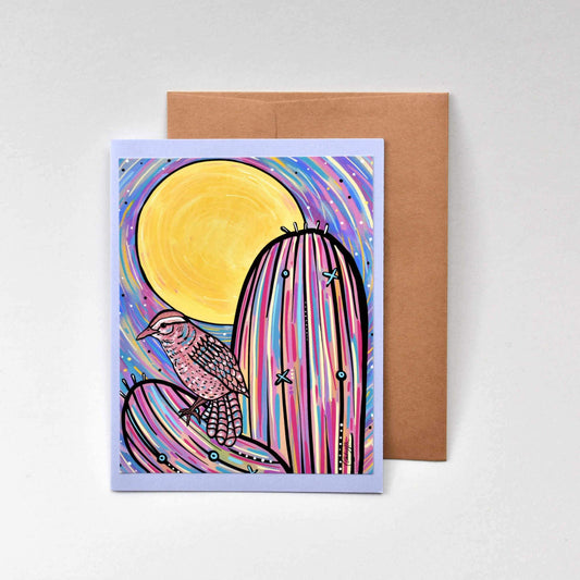 Card on white background