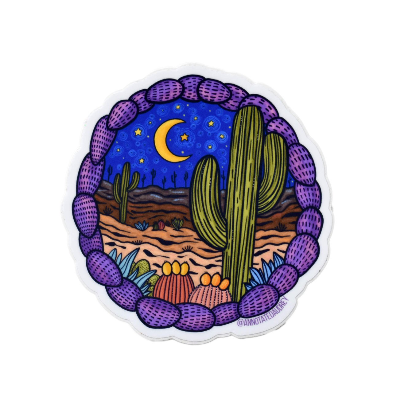 Sticker on white background
