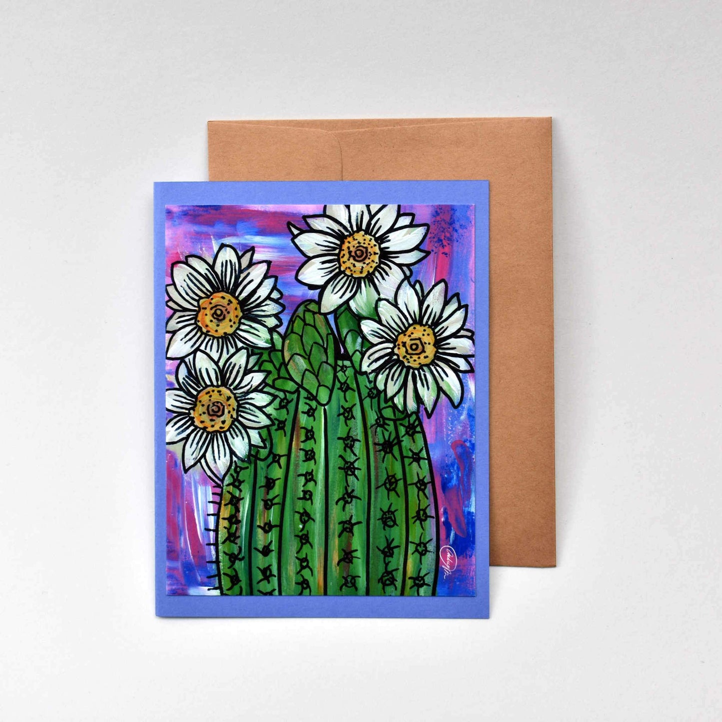 Card on white background