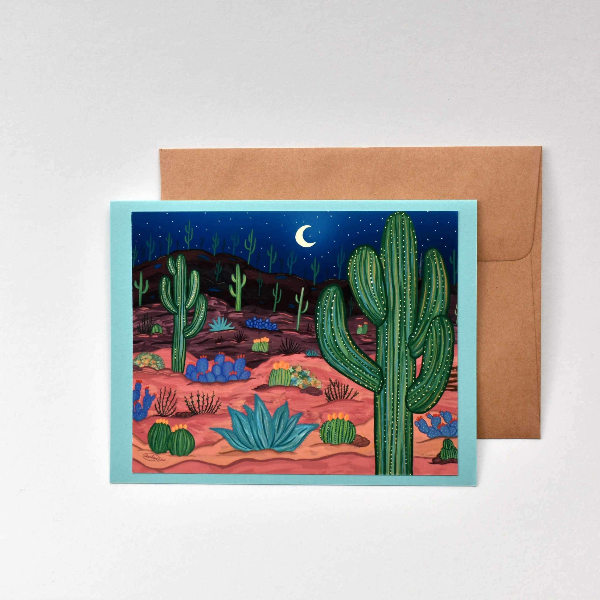 Card on white background