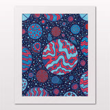 Art Print - Somewhere Out There Red & Blue