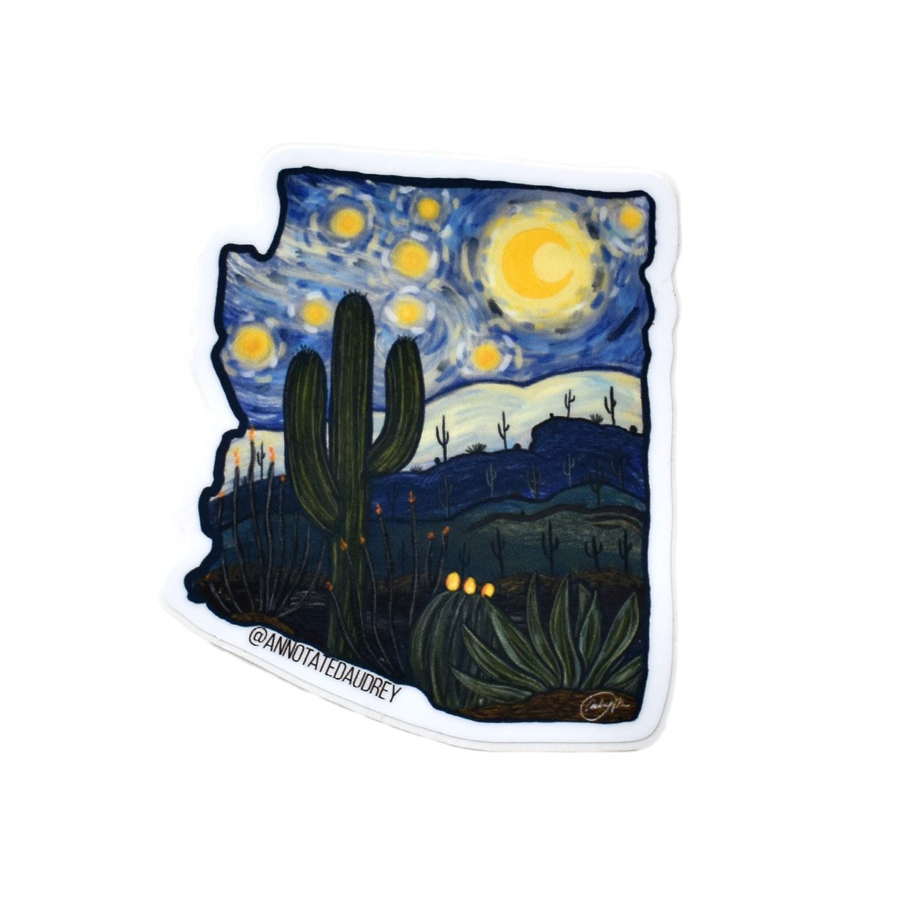Sticker on white background