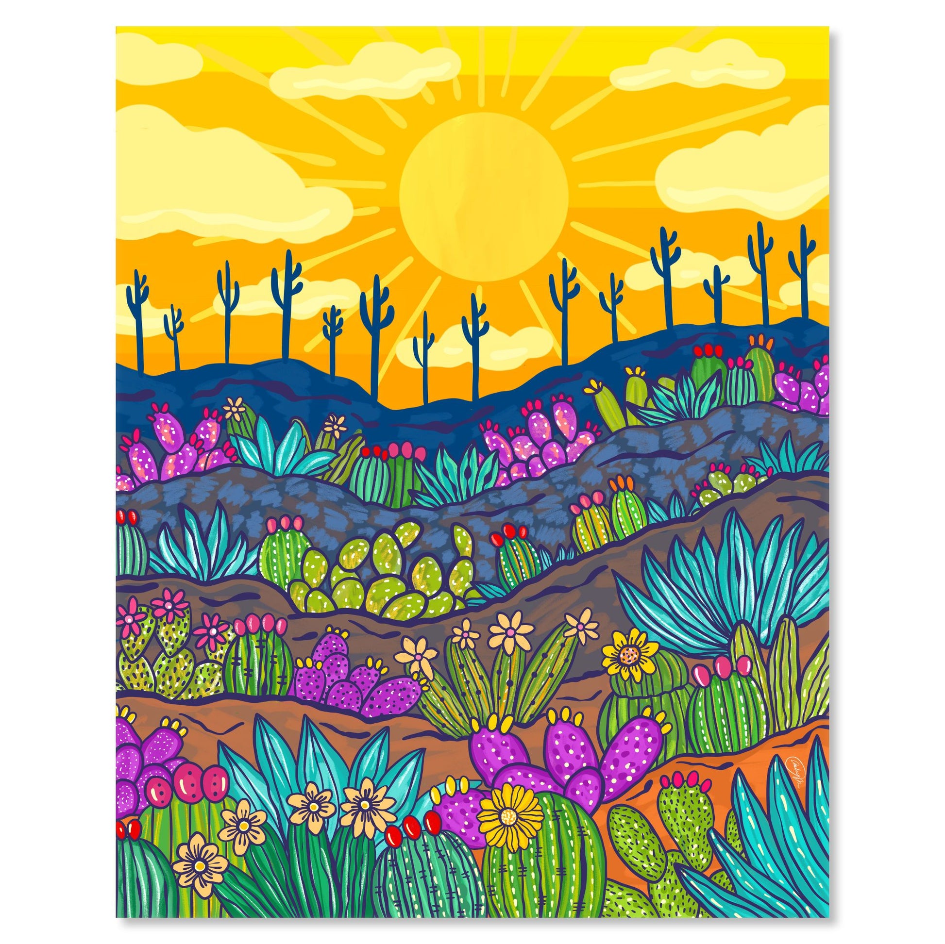 Art print on white with shadow
