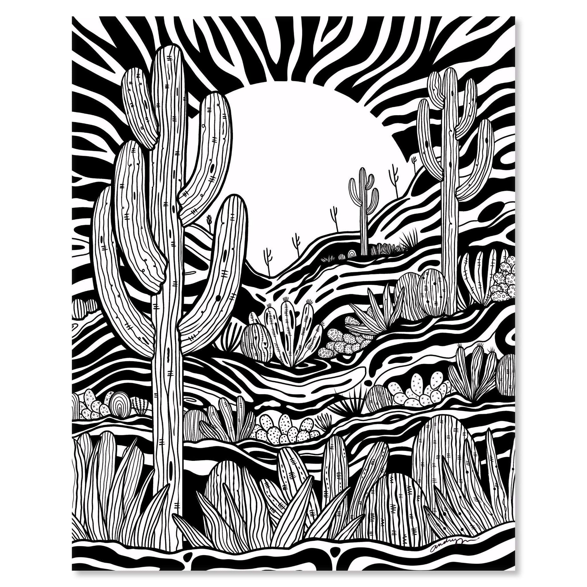 Art print on white with shadow