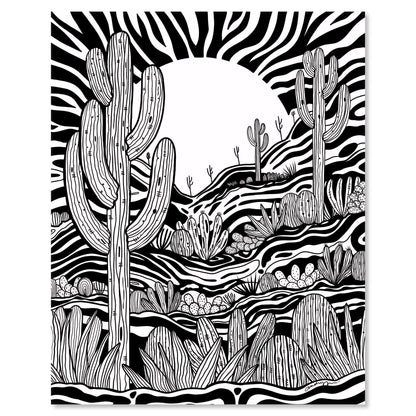 Art print on white with shadow