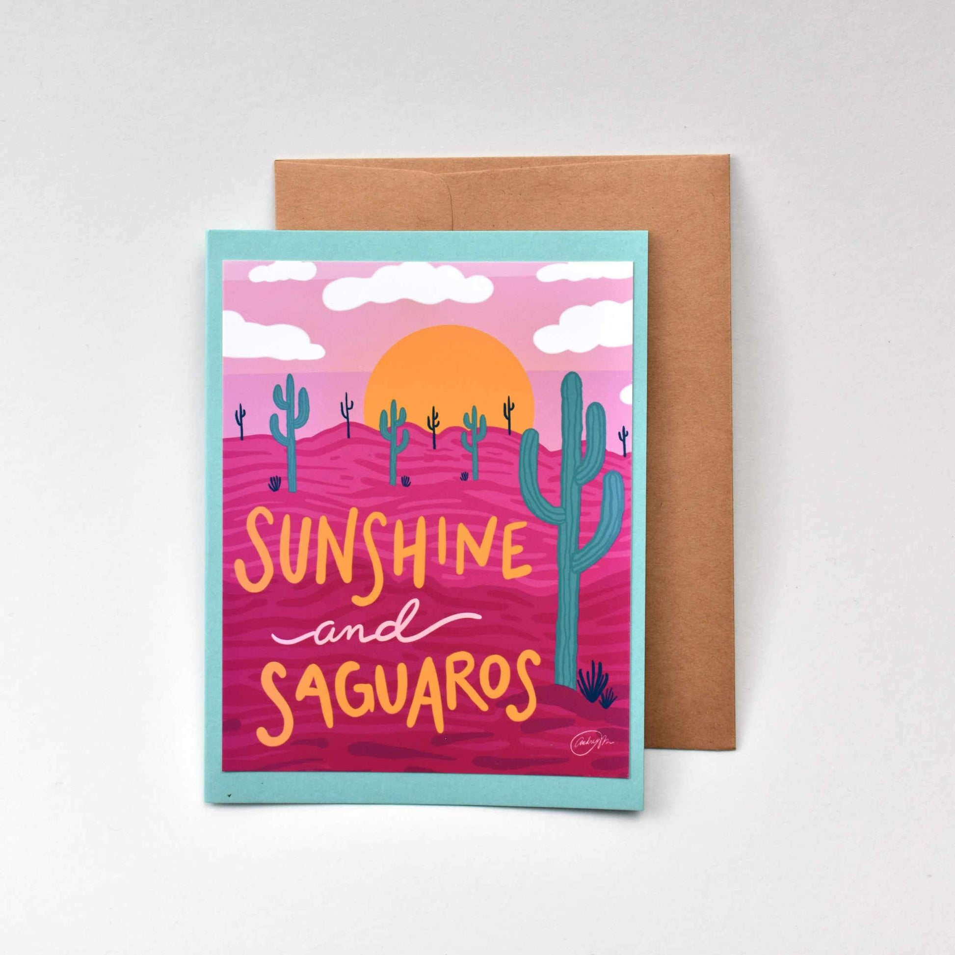 Card on white background