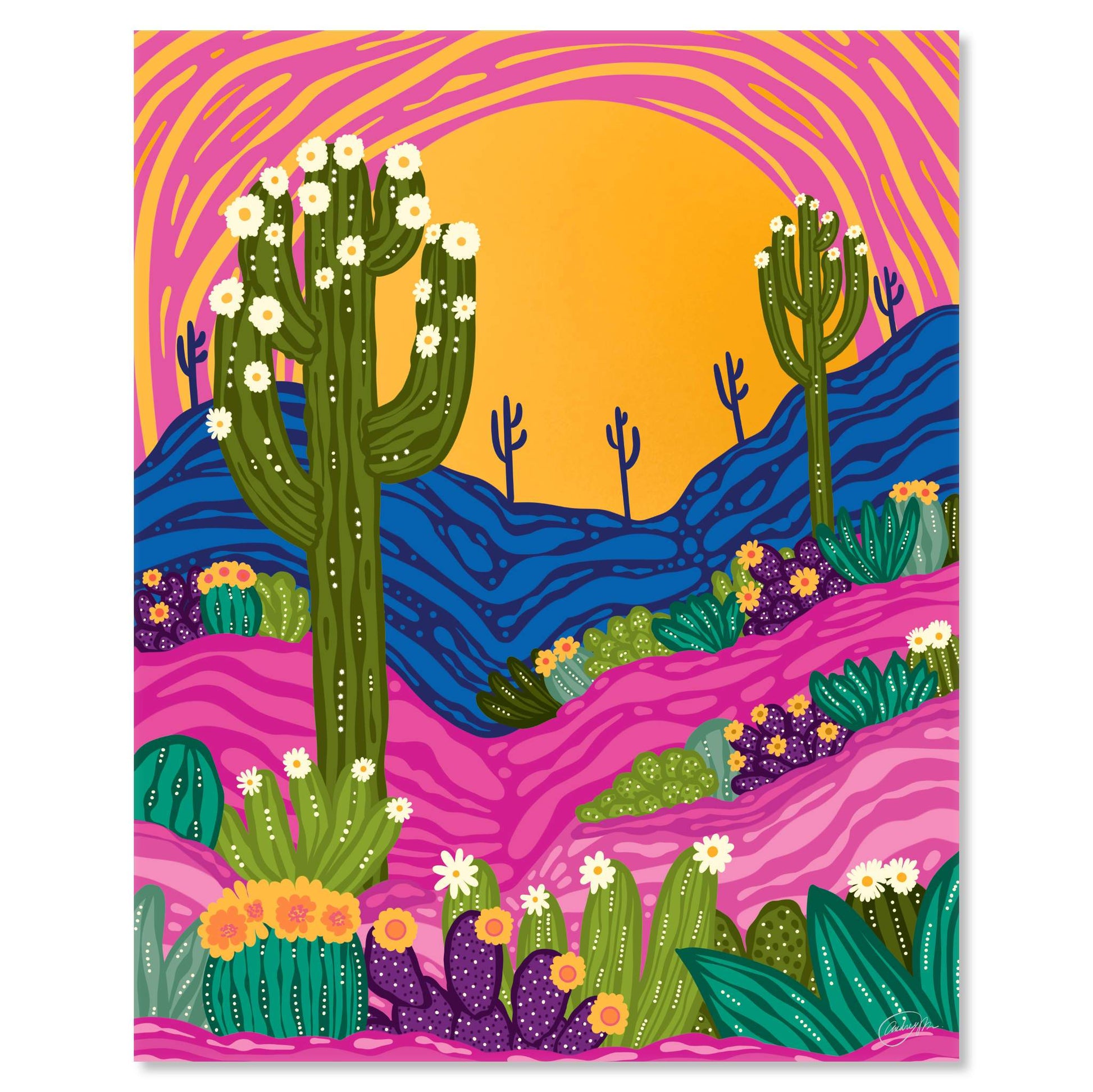 Art print on white with shadow