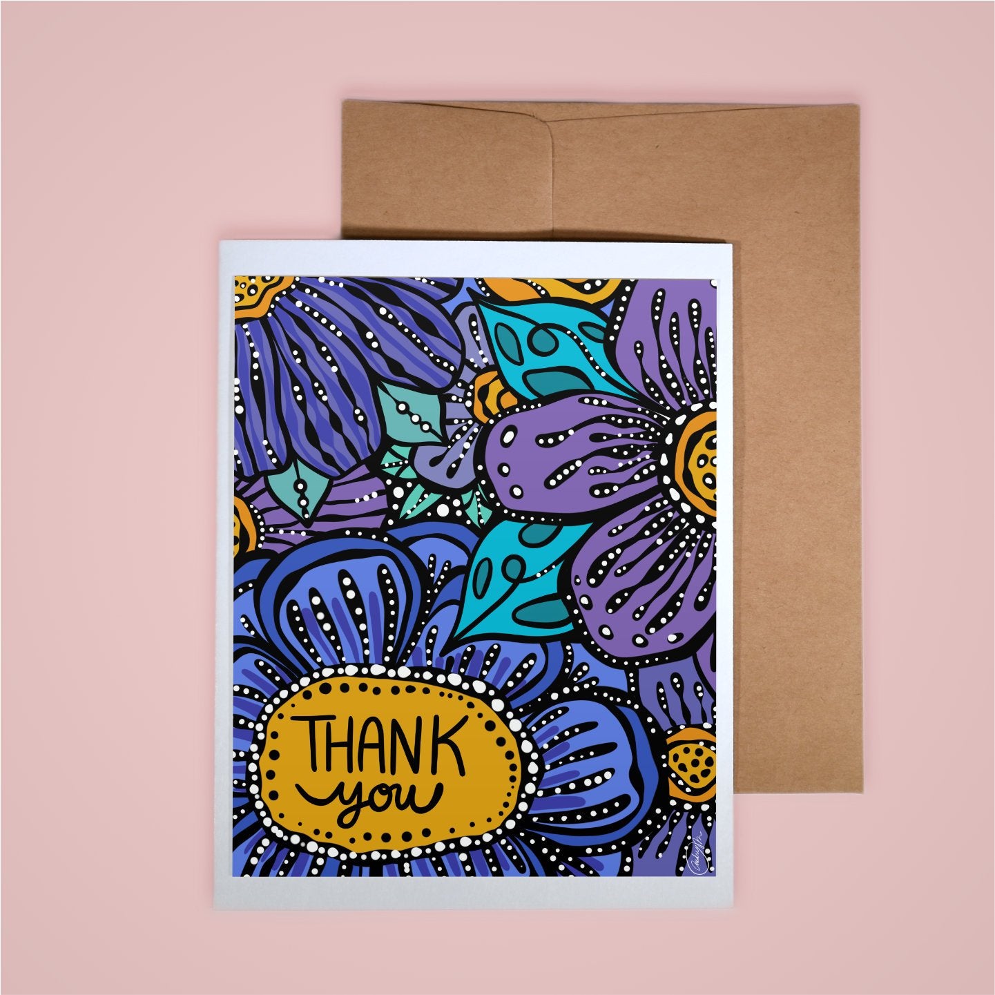 Card on white background