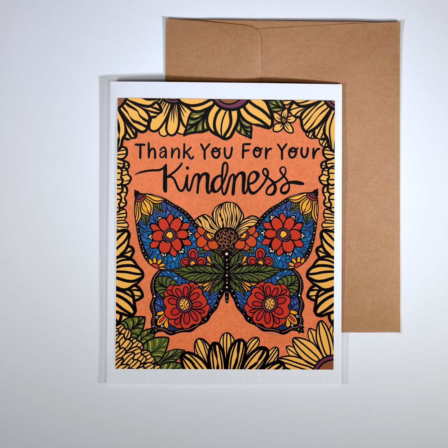 Card on white background