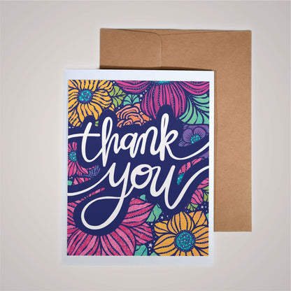 Card on pink background