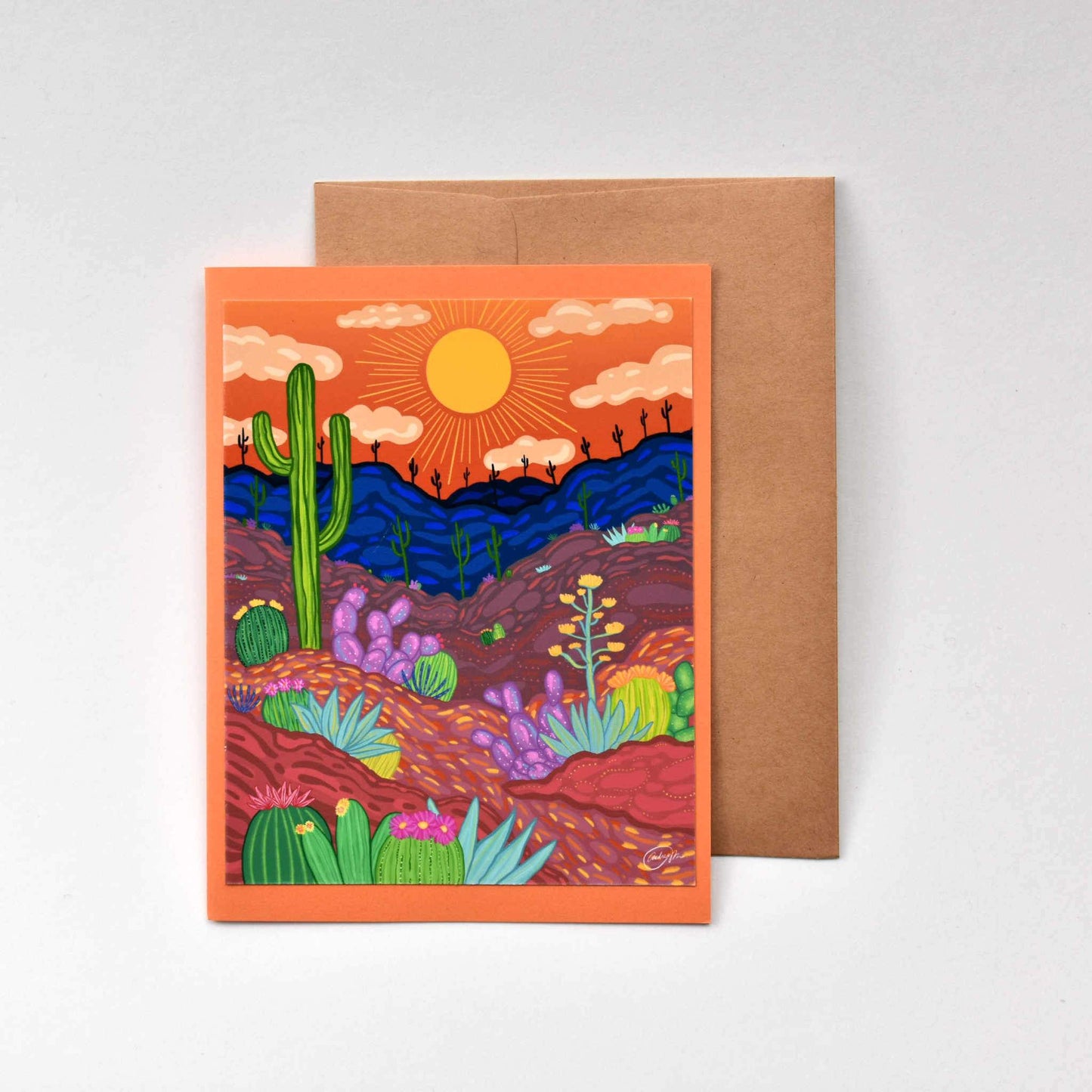 Card on white background