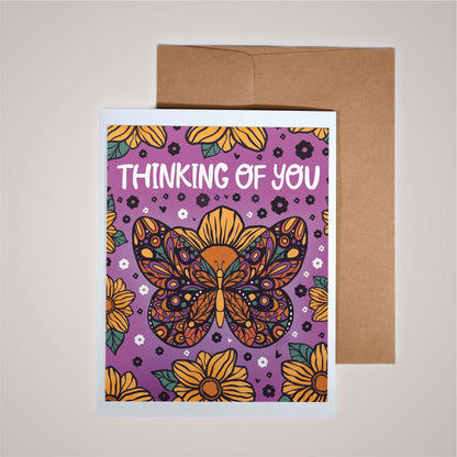 Card on pink background