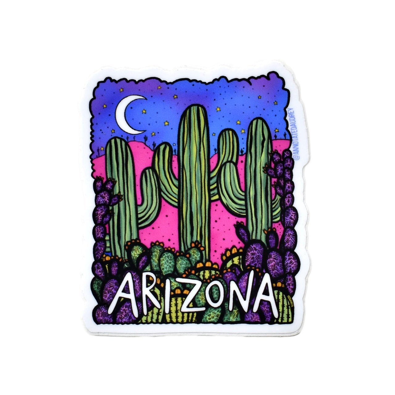 Sticker on white background