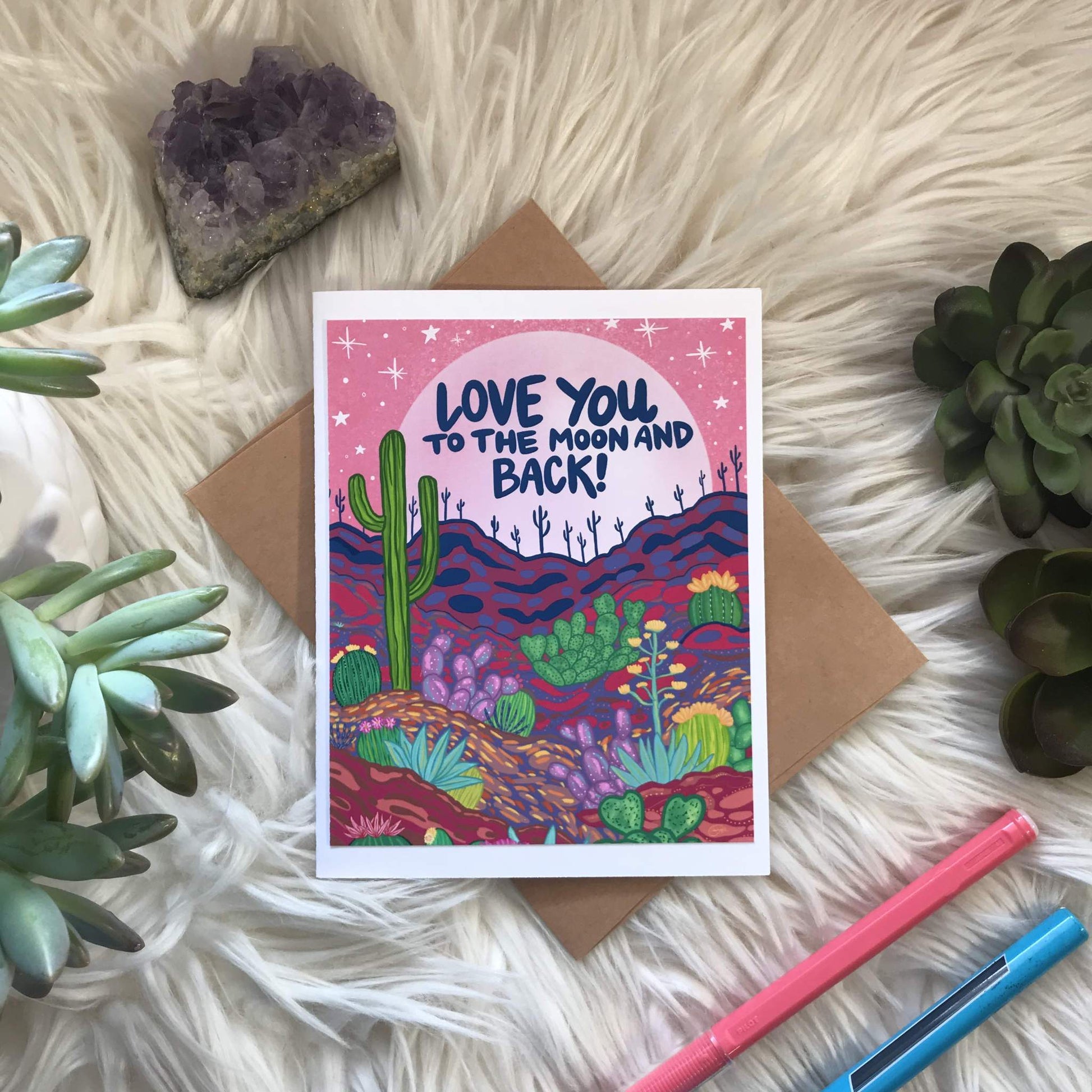 Card on white background