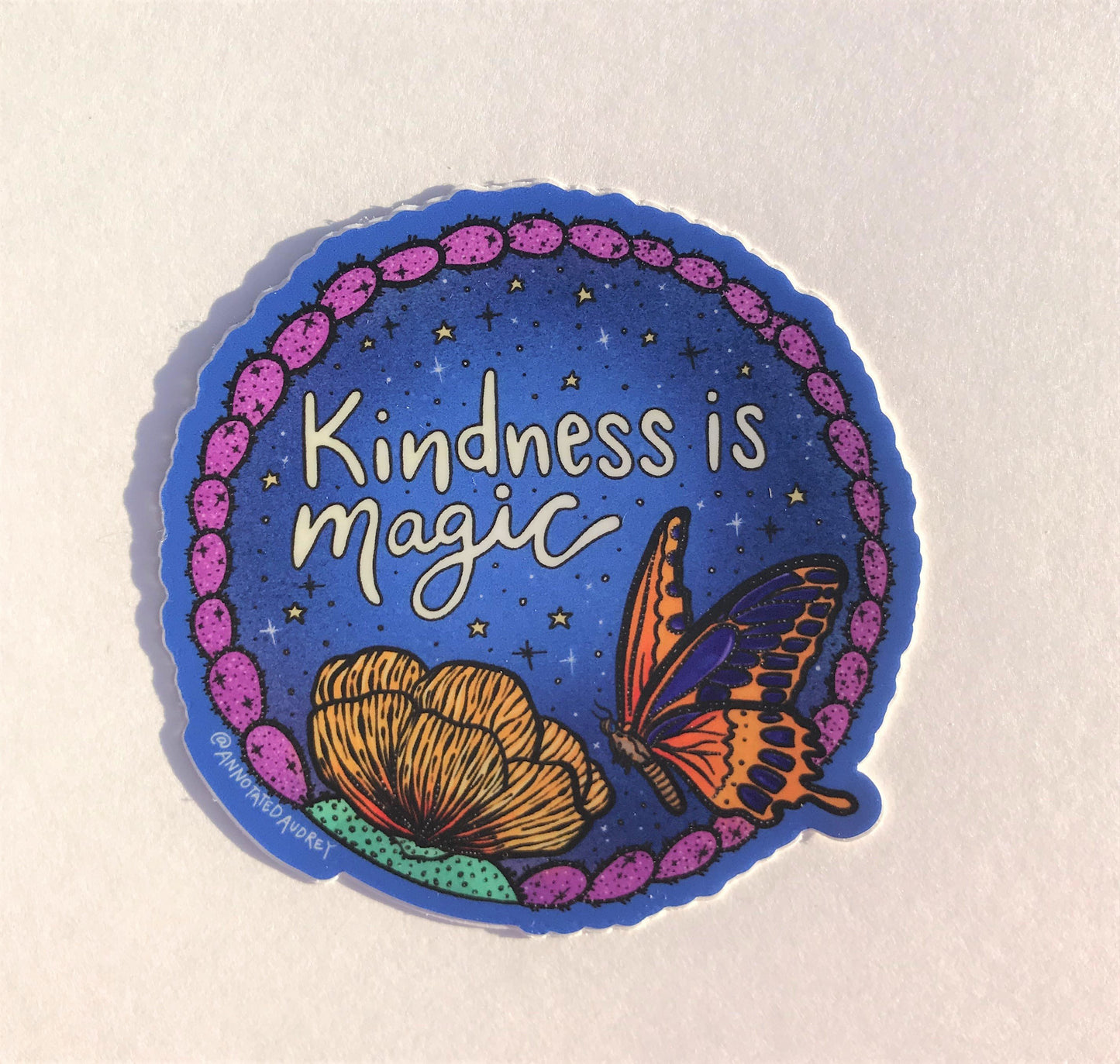 Sticker on white background