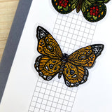 Clear Sticker - Yellow Butterfly