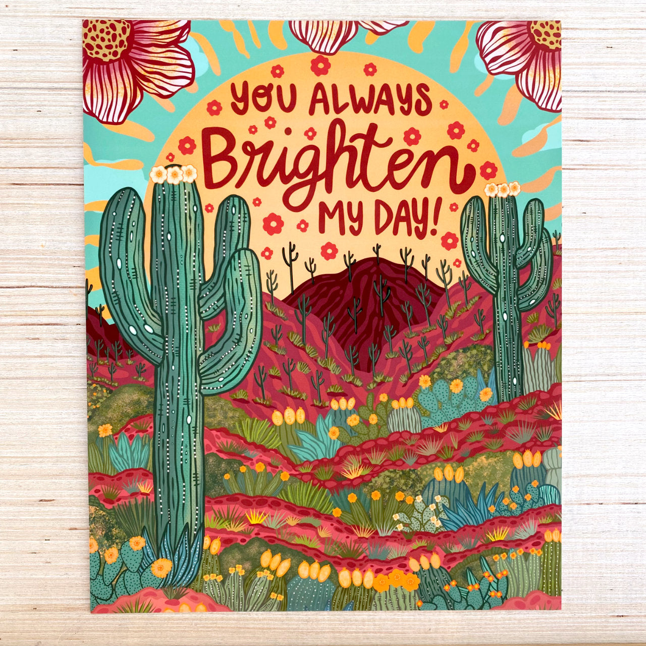Art print on white with shadow