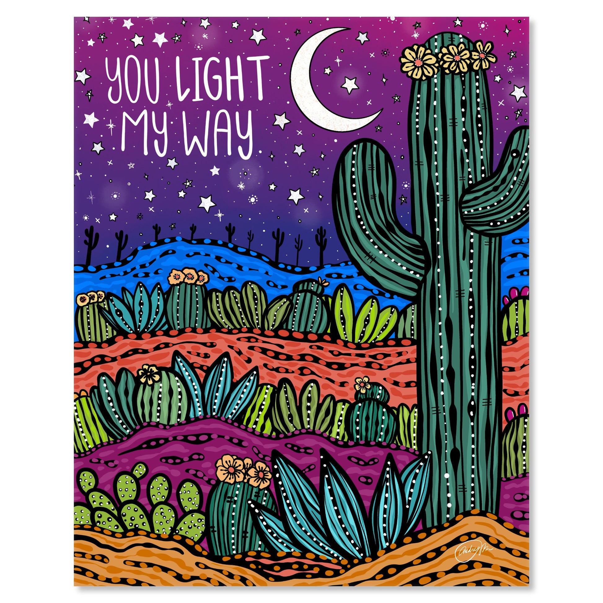 Art print on white with shadow