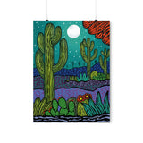 Premium Matte Poster - Teal In Bloom